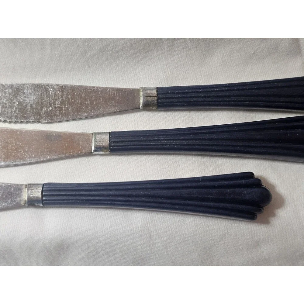 Vintage Navy Fan Shaped Flatware Lot Of 3 Art Deco